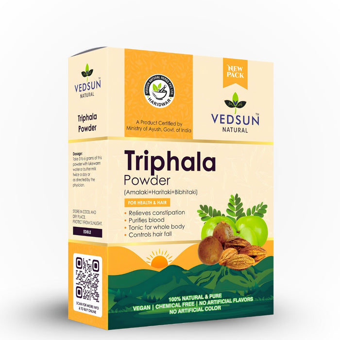 Triphala Powder 100% Organic For Hair, Piles and Constipation