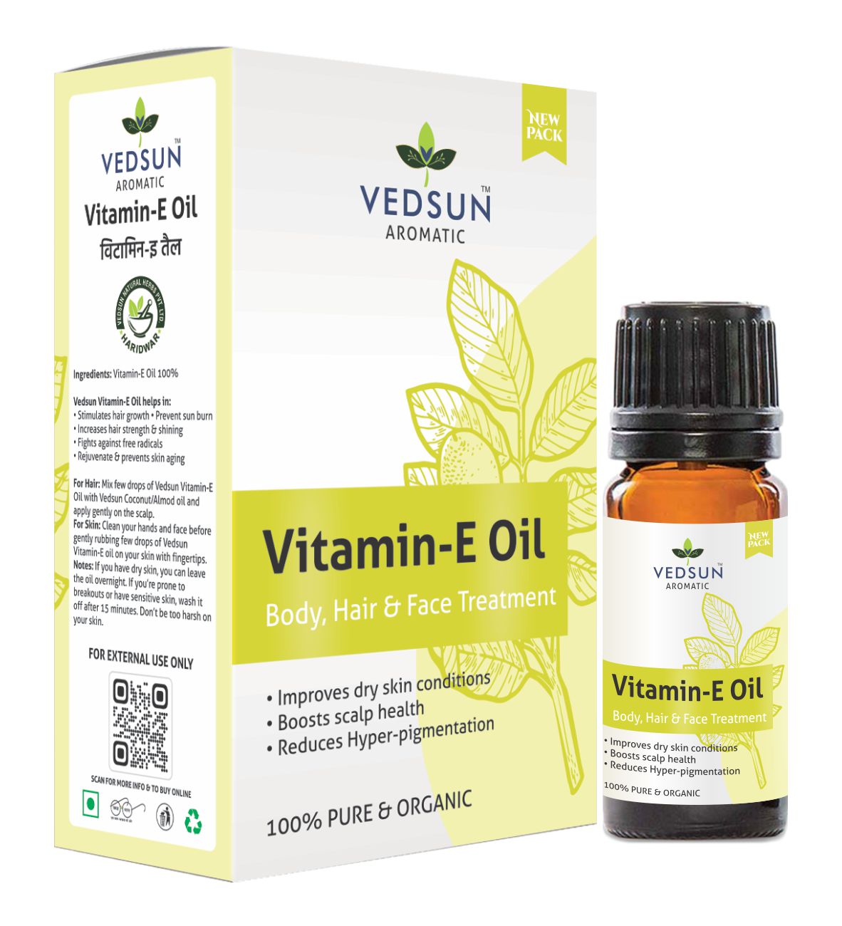 Vitamin E Oil 100% Natural 10ml - For Skin and Hair Products