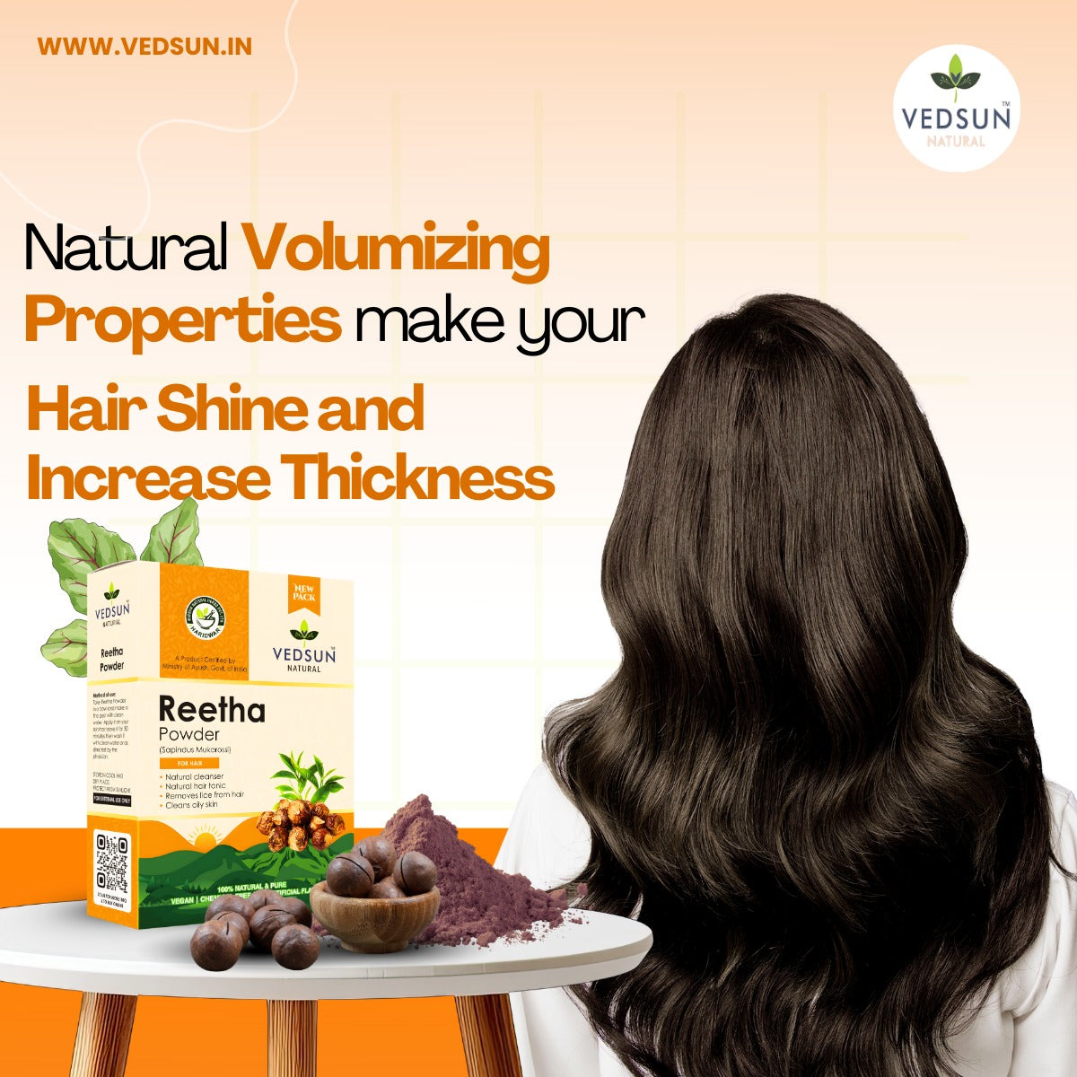 Reetha Powder – Pure Soapnut for Hair Wash, Dandruff Control & Scalp Health