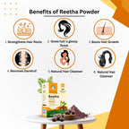 Reetha Powder – Pure Soapnut for Hair Wash, Dandruff Control & Scalp Health