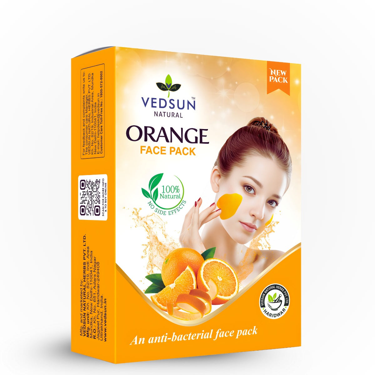 Orange Face Pack – Orange Peel Powder for Acne, Oil Control & Skin Glow