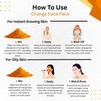 Orange Face Pack – Orange Peel Powder for Acne, Oil Control & Skin Glow
