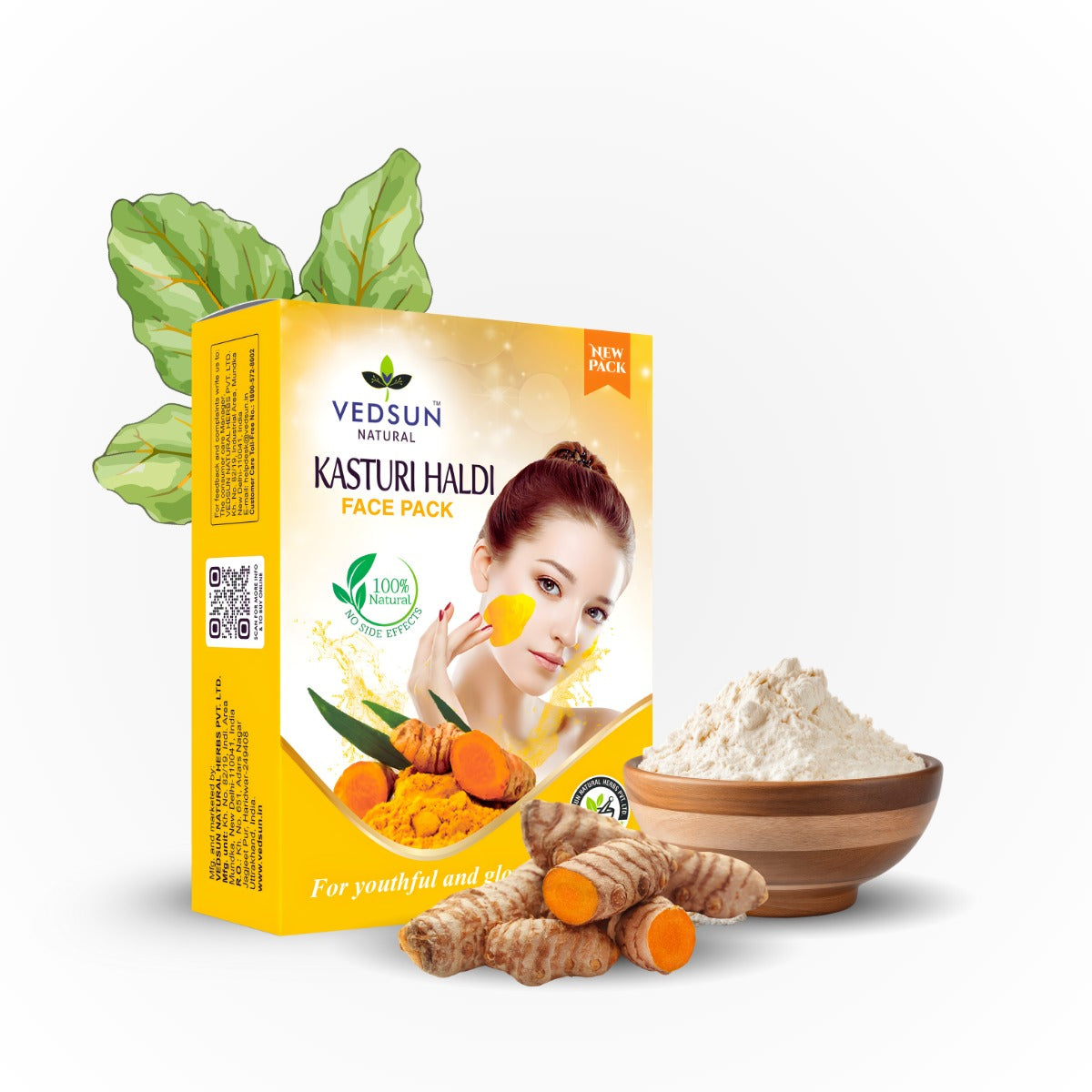 Kasturi Haldi Face Pack – Natural Wild Turmeric for Glowing Skin & Acne Care