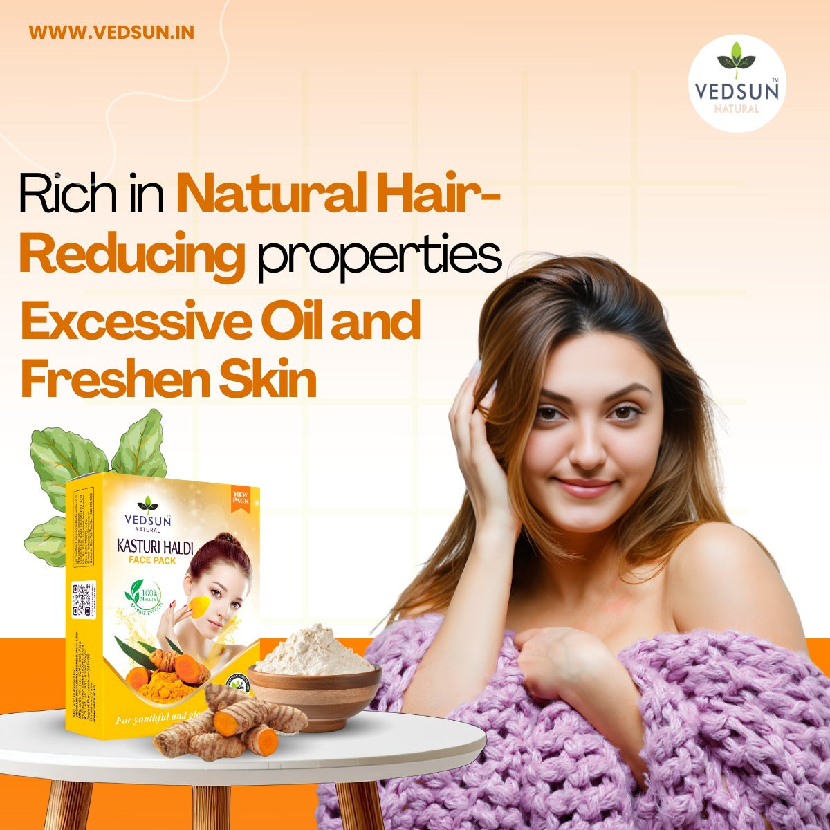 Kasturi Haldi Face Pack – Natural Wild Turmeric for Glowing Skin & Acne Care
