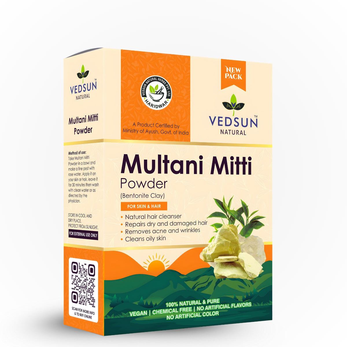 Multani Mitti Powder – Pure Natural Clay for Face, Hair & Skin Care