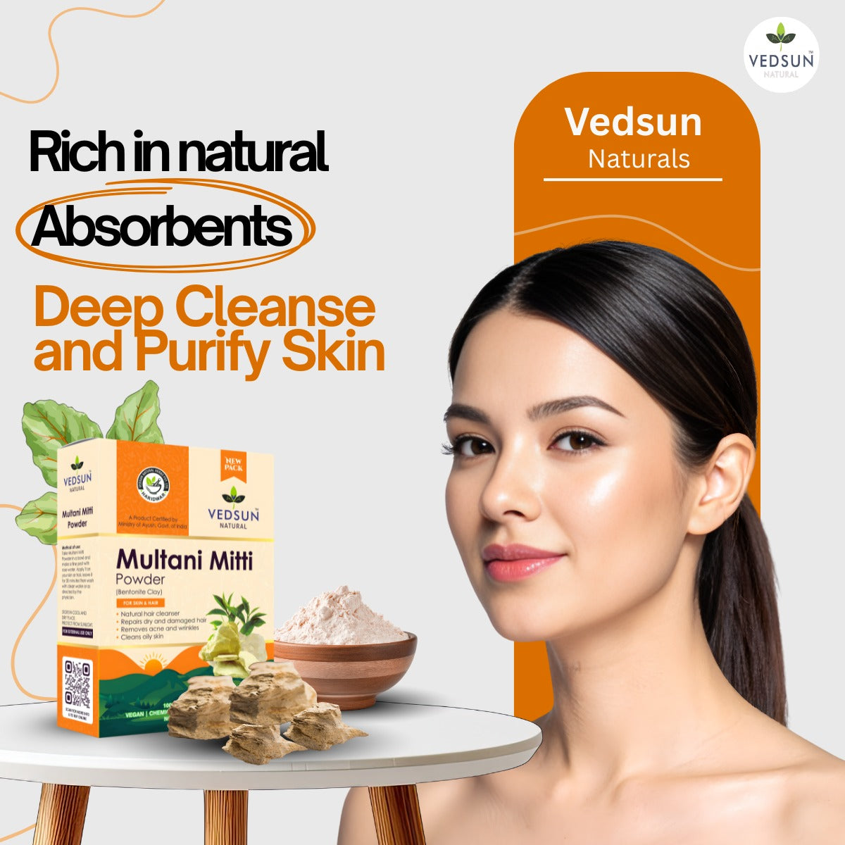 Multani Mitti Powder – Pure Natural Clay for Face, Hair & Skin Care