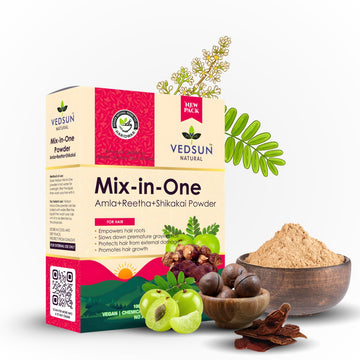 Mix In One - Amla Reetha Shikakai Natural Hair Cleanser for Strong, Shiny & Healthy Hair
