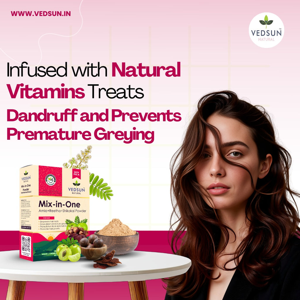 Mix In One - Amla Reetha Shikakai Natural Hair Cleanser for Strong, Shiny & Healthy Hair
