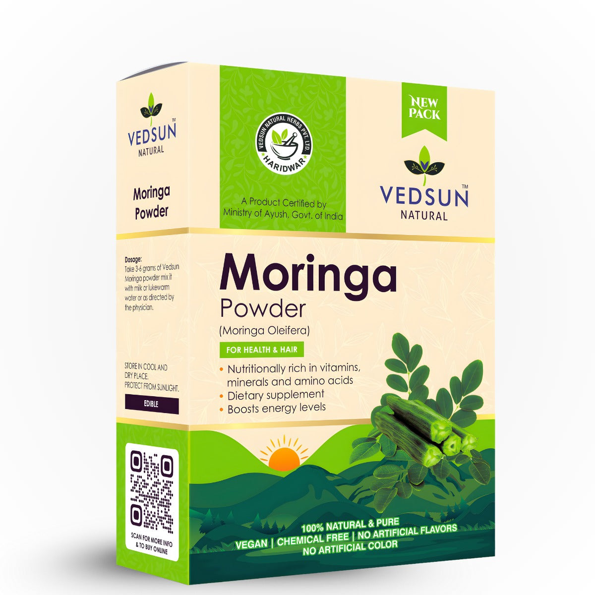 Moringa Powder by Vedsun – 100% Pure Leaf Powder for Energy, Immunity & Overall Health