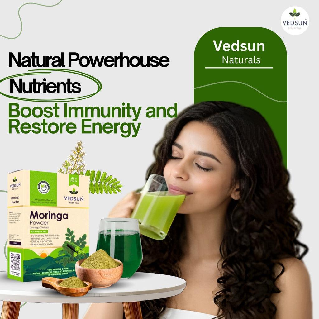 Moringa Powder by Vedsun – 100% Pure Leaf Powder for Energy, Immunity & Overall Health