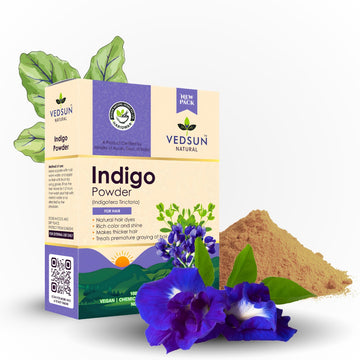 Indigo Powder – Pure Natural Hair Color for Black & Dark Brown Shades