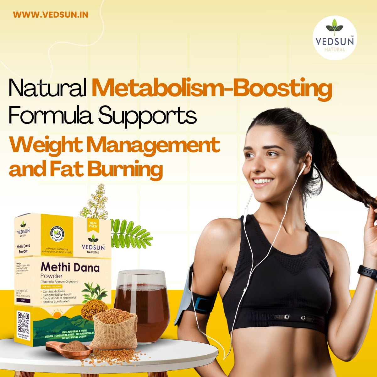 Methi Dana Powder – Pure Natural Fenugreek for Hair & Health Care