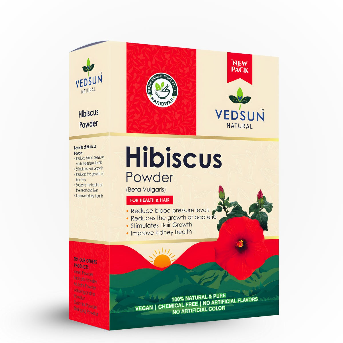 Hibiscus Powder by Vedsun – 100% Natural Powder for Hair Growth, Shine & Hair Strength