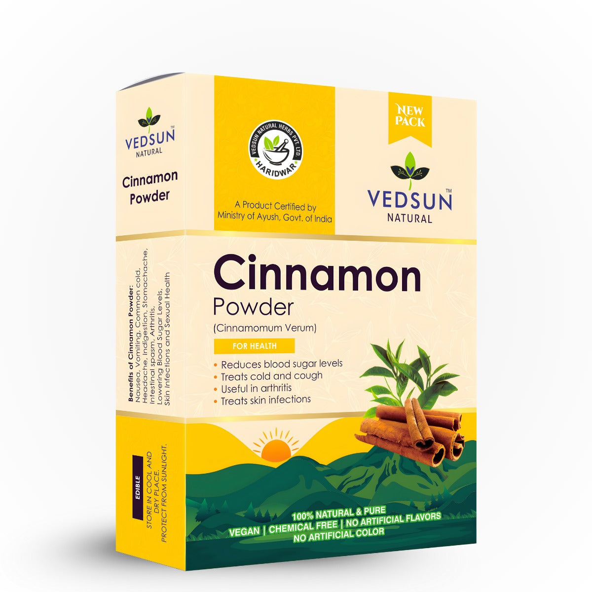 Cinnamon Powder by Vedsun – Natural Dalchini Powder for Health, Skin & Wellness