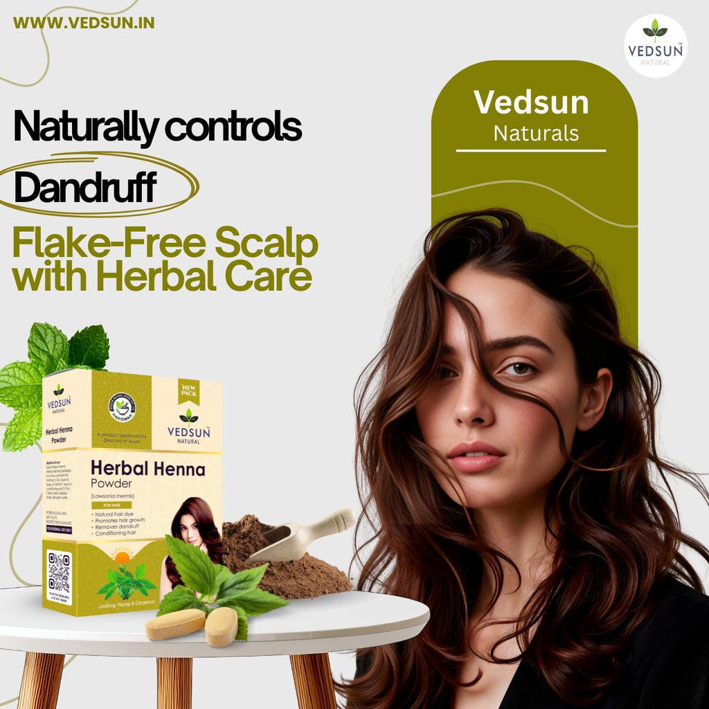 Henna Powder by Vedsun – 100% Natural Hair Dye for Grey Coverage & Healthy Hair