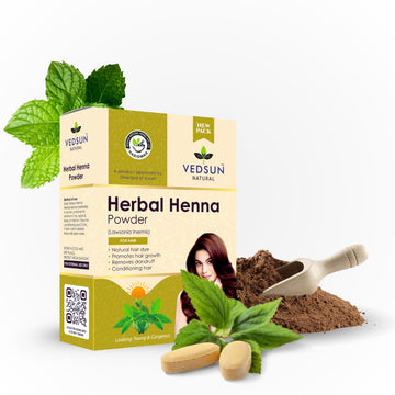 Henna Powder by Vedsun – 100% Natural Hair Dye for Grey Coverage & Healthy Hair