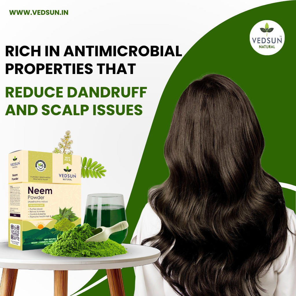 Neem Powder – 100% Pure Neem Leaf for Hair Care, Dandruff & Skin Health