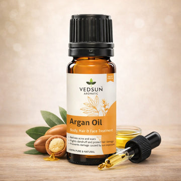 Vedsun Argan Oil – 100% Pure Cold Pressed Oil for Skin Hydration & Hair Care