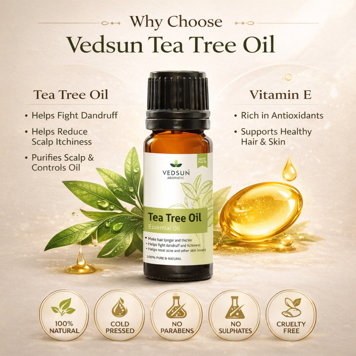 Tea Tree Oil 100% natural - Treat Acne and Other Skin Issues