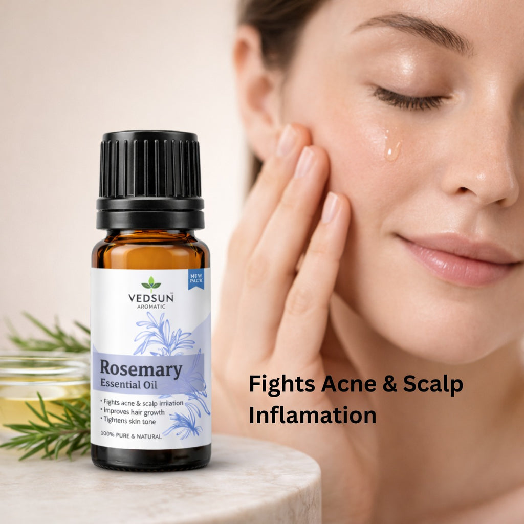 Rosemary Oil by Vedsun – 100% Pure Essential Oil for Hair Growth, Dandruff & Scalp Care