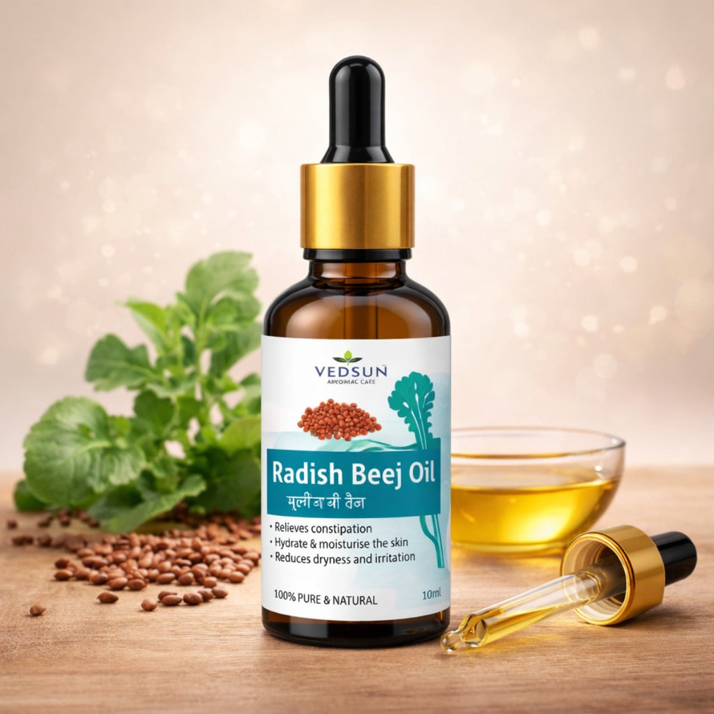 Radish Seed Oil by Vedsun – 100% Pure Mooli Beej Oil for Hair Growth, Hair Fall & Dandruff Control