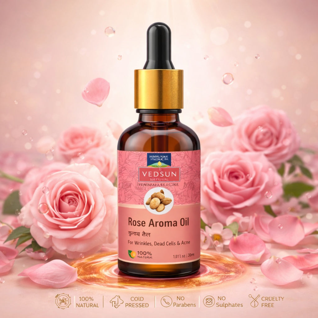 Rose Aroma Oil – 100% Pure Natural Essential Oil for Relaxation, Mood Uplift & Aromatherapy