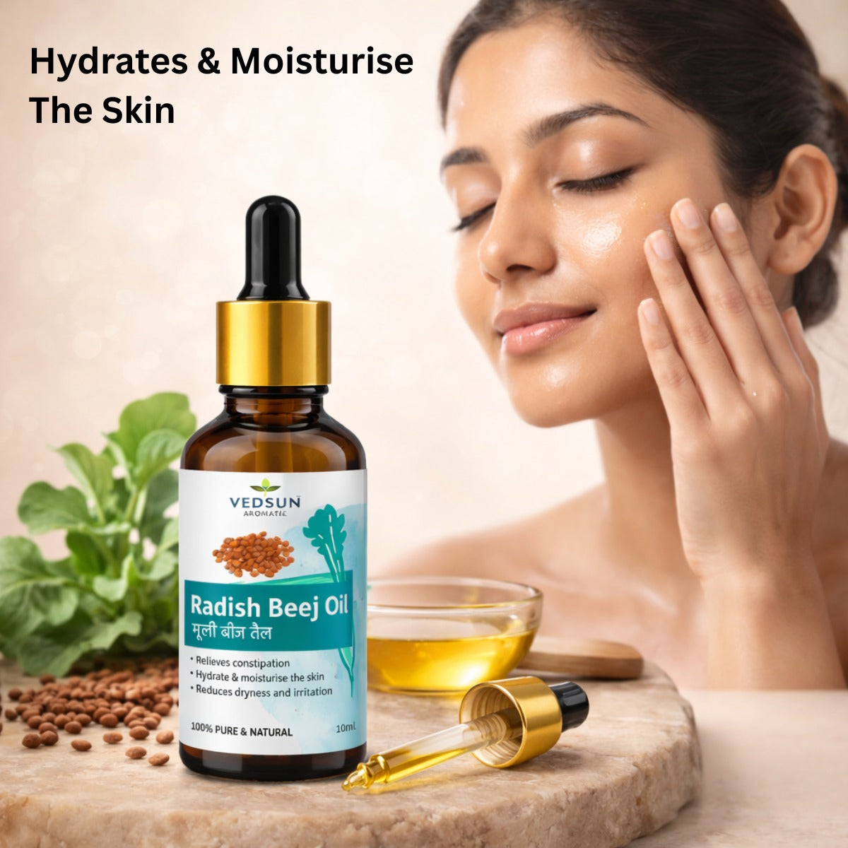 Radish Seed Oil by Vedsun – 100% Pure Mooli Beej Oil for Hair Growth, Hair Fall & Dandruff Control