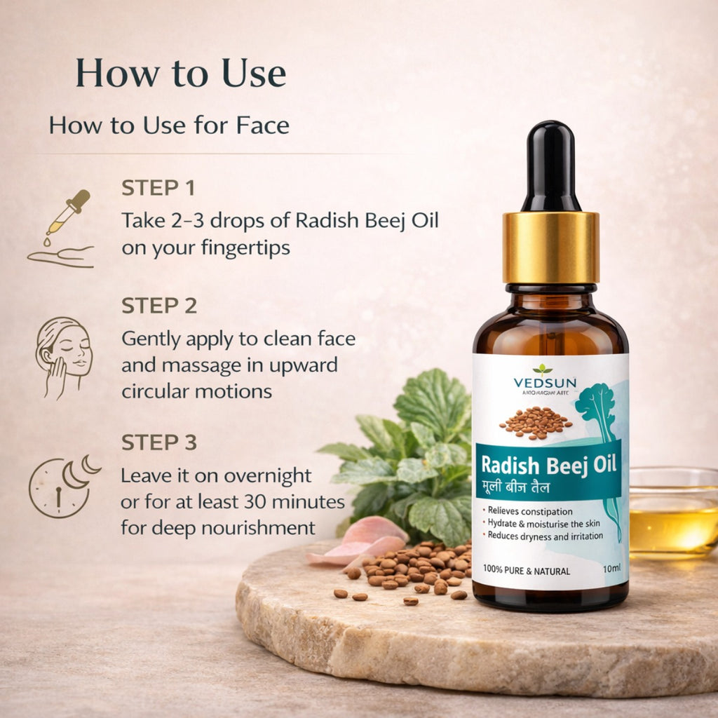 Radish Seed Oil by Vedsun – 100% Pure Mooli Beej Oil for Hair Growth, Hair Fall & Dandruff Control