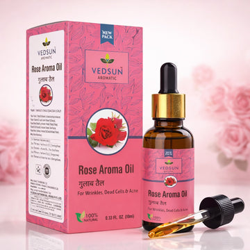 Rose Aroma Oil – 100% Pure Natural Essential Oil for Relaxation, Mood Uplift & Aromatherapy