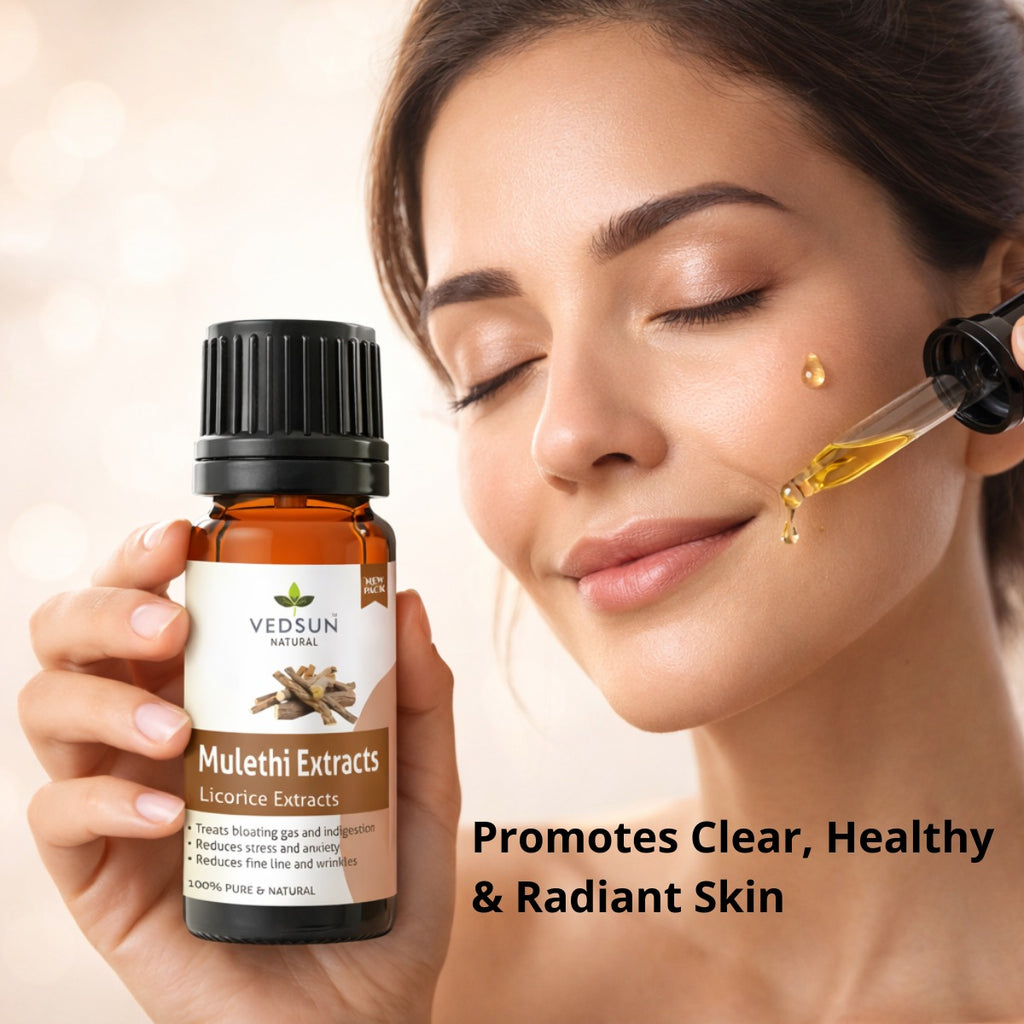 Mulethi Oil by Vedsun – 100% Pure Licorice Extract Oil for Skin Glow & Hair Care