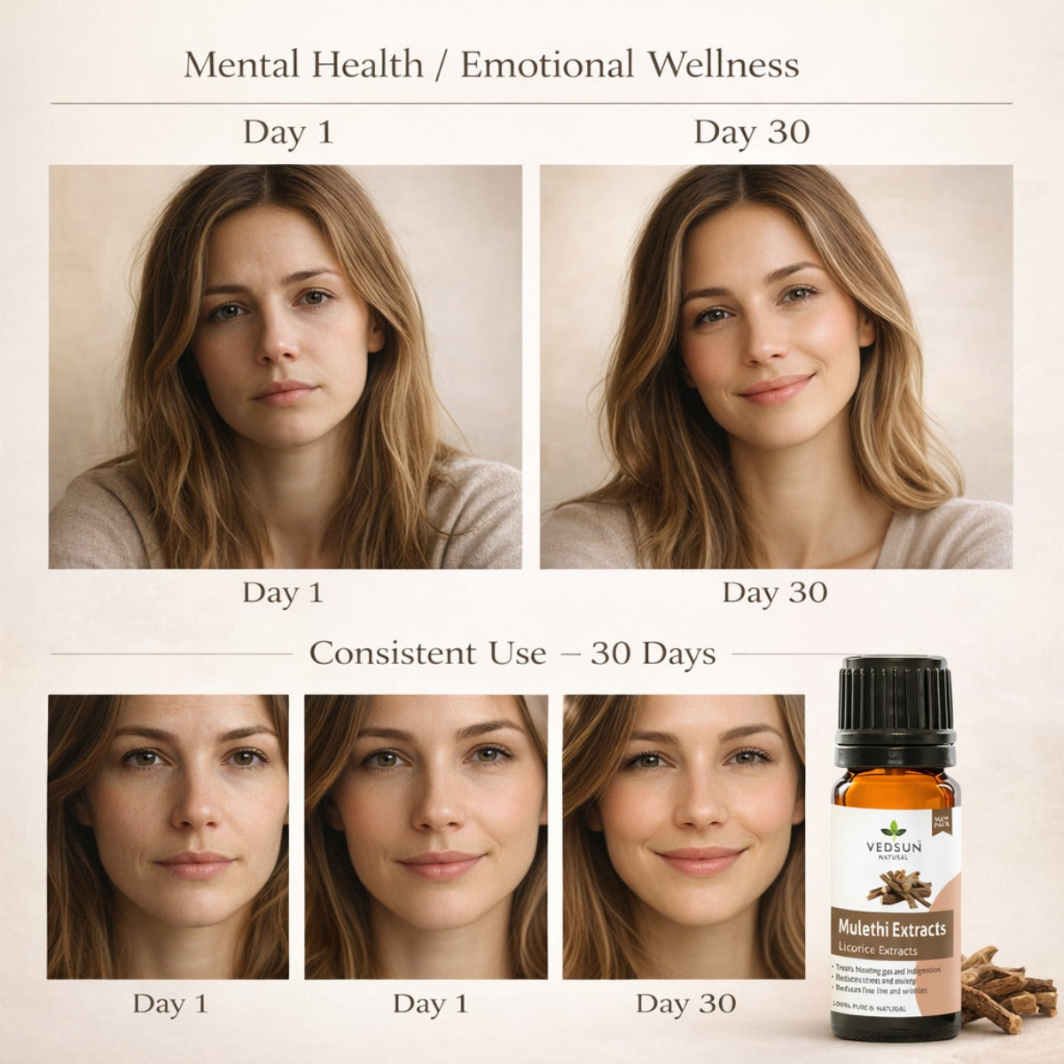 Mulethi Oil by Vedsun – 100% Pure Licorice Extract Oil for Skin Glow & Hair Care