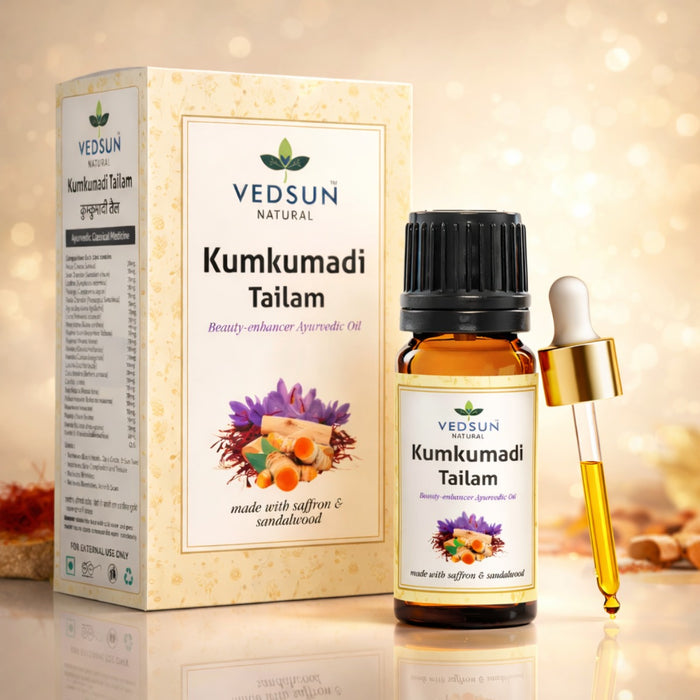 Kumkumadi Tailam by Vedsun – 100% Pure Ayurvedic Oil for Dark Spots, Pigmentation & Glow