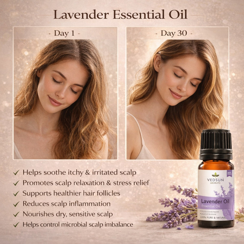 Lavender Essential Oil by Vedsun – 100% Pure Oil for Sleep, Stress Relief & Skin Care