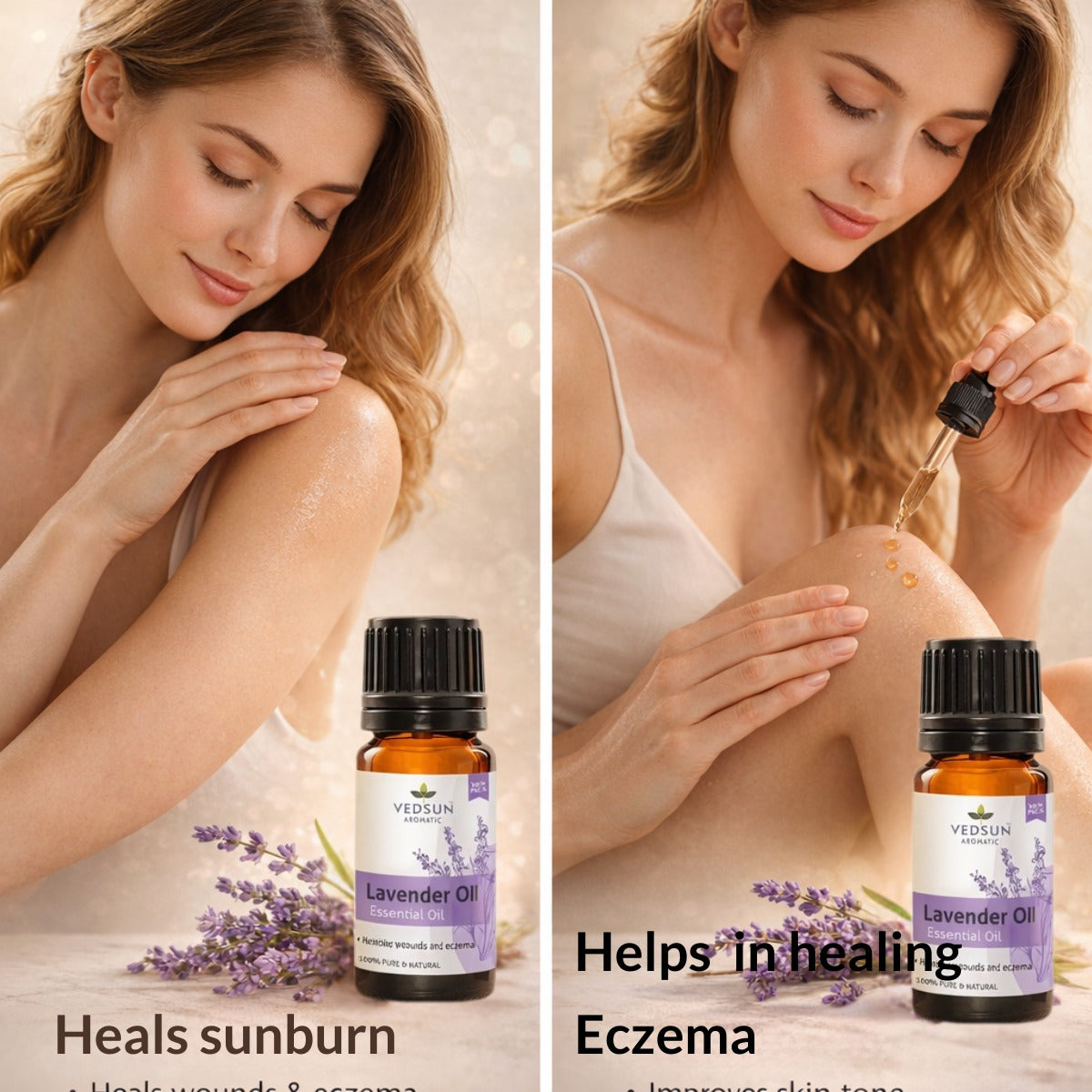 Lavender Essential Oil by Vedsun – 100% Pure Oil for Sleep, Stress Relief & Skin Care