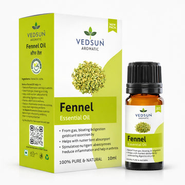 Fennel Essential Oil by Vedsun – 100% Pure Saunf Oil for Digestion, Detox & Stress Relief