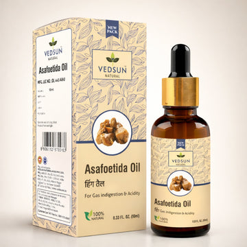 Asafoetida Oil by Vedsun – 100% Pure Hing Oil for Digestion, Gas Relief & Body Comfort