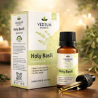 Holy Basil Oil by Vedsun – 100% Pure Tulsi Oil for Immunity, Stress & Breathing Support