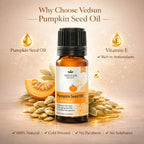 Pumpkin Seed Oil by Vedsun – 100% Pure Cold Pressed Oil for Hair Growth, Hair Fall & Skin Health