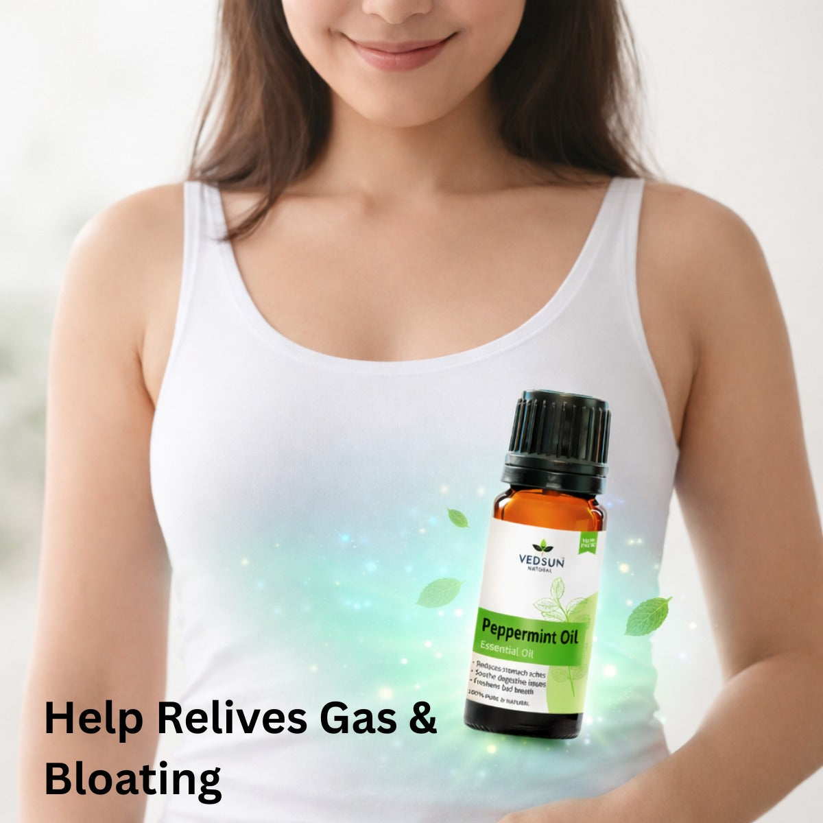 Peppermint Oil by Vedsun – 100% Pure Essential Oil for Headache, Digestion & Stress Relief
