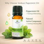 Peppermint Oil by Vedsun – 100% Pure Essential Oil for Headache, Digestion & Stress Relief