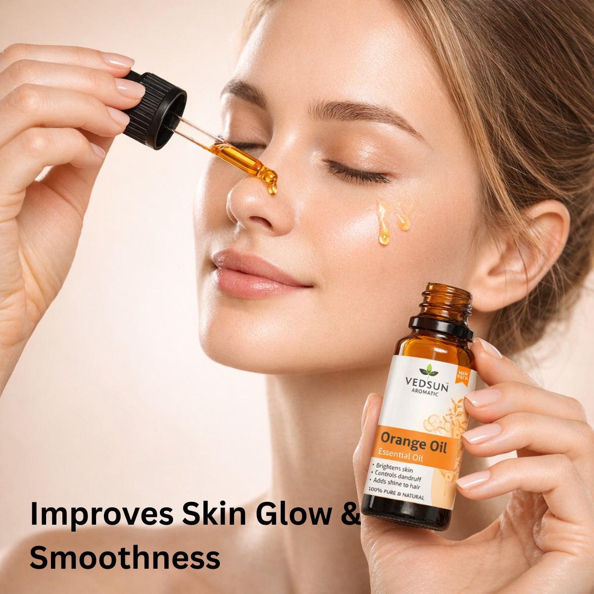 Orange Essential Oil by Vedsun – 100% Pure Sweet Orange Oil for Mood, Stress & Room Freshness