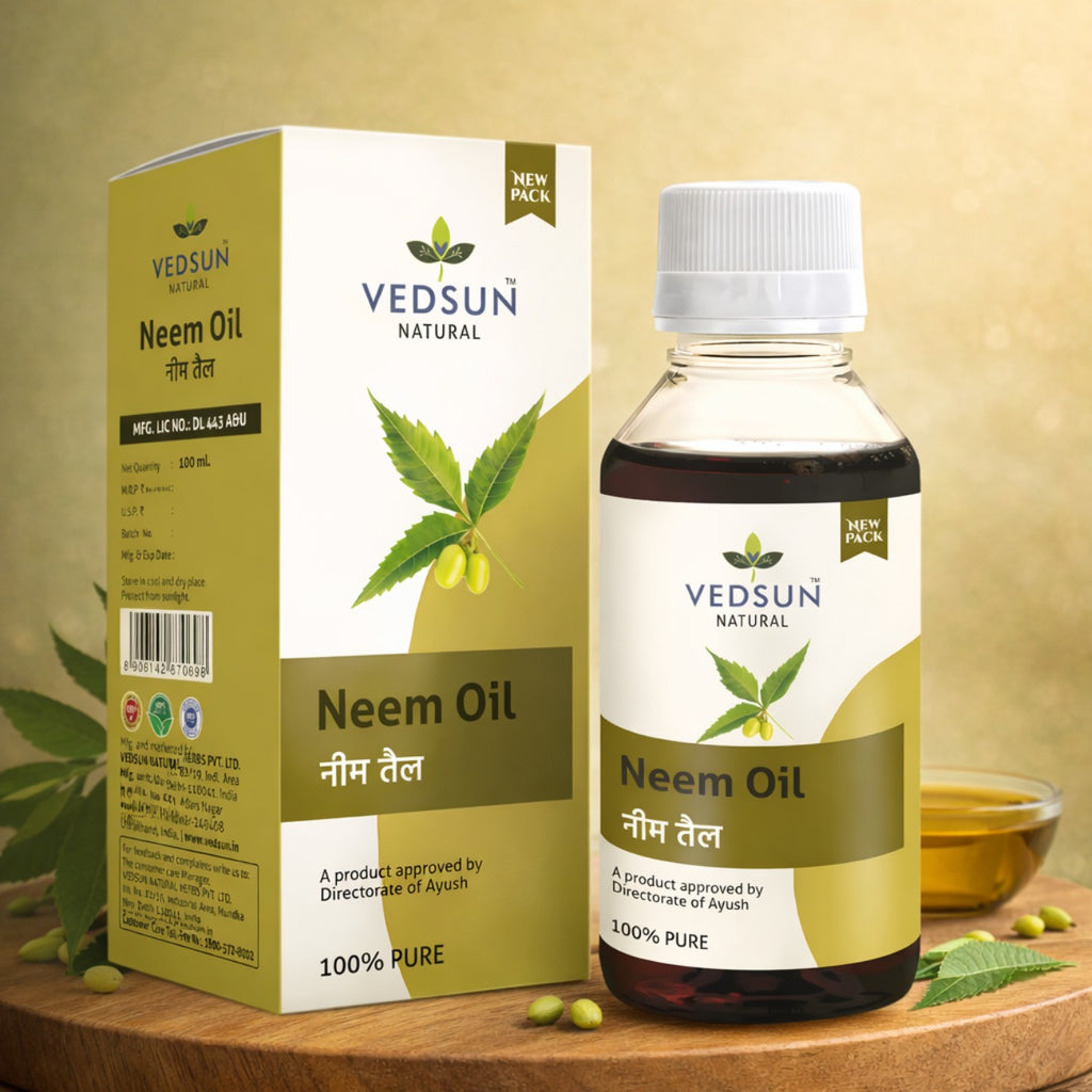 Neem Oil by Vedsun – 100% Pure Cold Pressed Oil for Acne, Dandruff & Skin Health