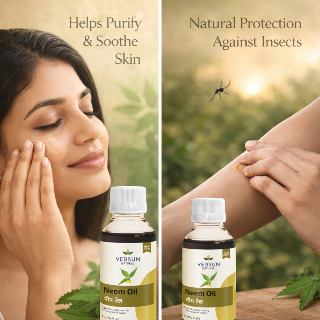 Neem Oil by Vedsun – 100% Pure Cold Pressed Oil for Acne, Dandruff & Skin Health