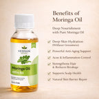 Moringa Oil by Vedsun – 100% Pure Cold Pressed Oil for Skin, Hair & Cellular Repair Support