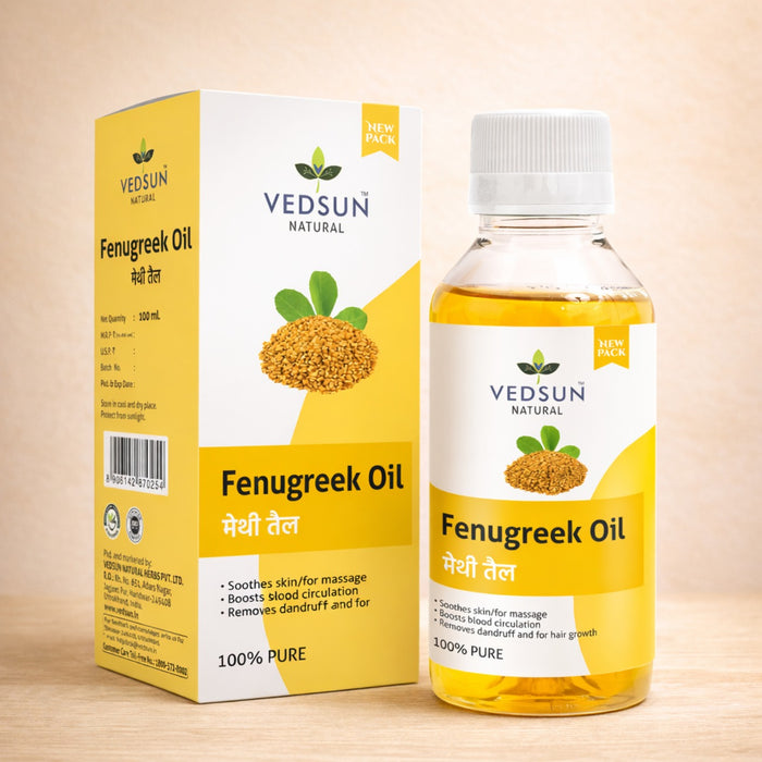 Fenugreek Oil by Vedsun – 100% Pure Methi Oil for Hair Growth, Dandruff & Scalp Health