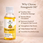Fenugreek Oil by Vedsun – 100% Pure Methi Oil for Hair Growth, Dandruff & Scalp Health