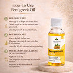 Fenugreek Oil by Vedsun – 100% Pure Methi Oil for Hair Growth, Dandruff & Scalp Health