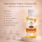 Celastrus Oil by Vedsun – 100% Pure Jyotishmati Oil for Hair Growth & Cognitive Wellness