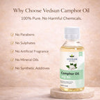 Camphor Oil by Vedsun – 100% Pure Kapoor Oil for Pain Relief, Cold & Respiratory Support