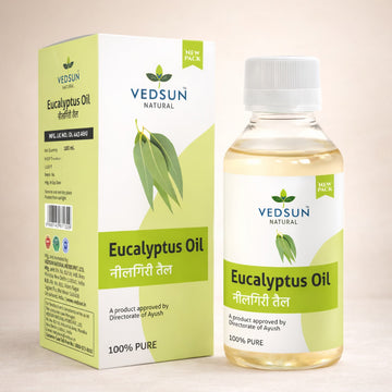 Eucalyptus Oil by Vedsun – 100% Pure Essential Oil for Cold, Pain Relief & Respiratory Support